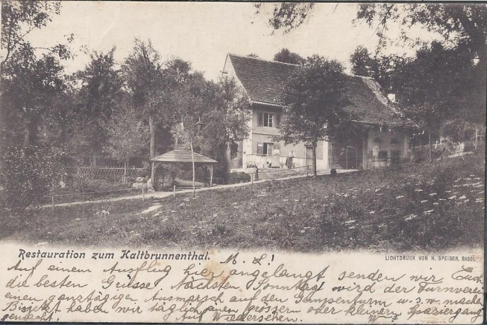 <p>Restaurant zum Kaltbrunnenthal Chaltbrunnenthal bei Grellingen ca. 1900 , Karte guter Zustand</p>
